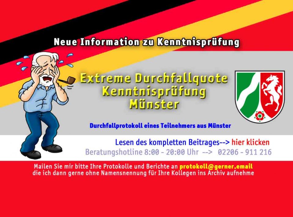 KP Münster NRW 29.5.19 Durchfallprotokoll Quote 1/4